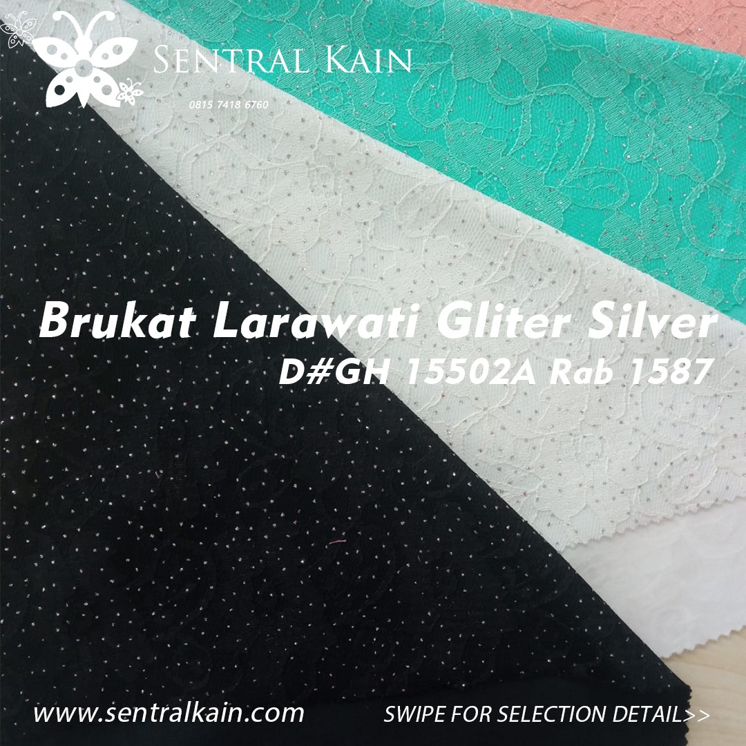 BRUKAT LARAWATI GLITER SILVER D#GH-15502A
